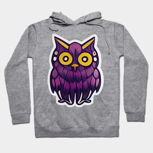 Purple owl Hoodie by Helfrd0771